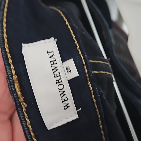 We Wore What High Rise Danielle  Jeans Dark Wash Button Fly 28 vintage straight - Picture 6 of 12